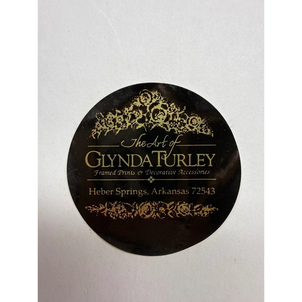 Vintage Glynda Turley 1993 Fruit Motif Decorative Hat Box Burgundy Tassel Oval